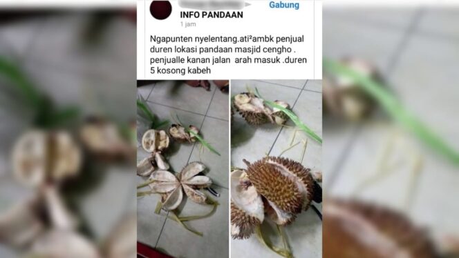 
					Kembali Terjadi, Pedagang Jual Durian Kosong di Pasar Wisata Cheng Hoo Pandaan