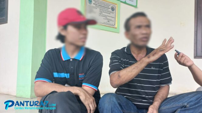 
					KLARIFIKASI: Dua anggota diduga aliran sesat di Kabupaten Pasuruan memberikan klarifikasi kepada wartawan. (foto: Moh. Rois).