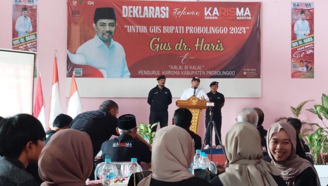 
					DEKLARASI: Gus Haris apresiasi dukungan KHARISMA yang memintany maju jadi Bupati Probolinggo. (foto: Moh. Rochim)