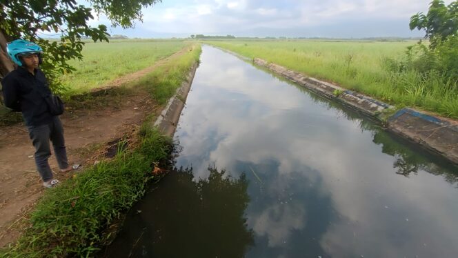 
					TERCEMAR: Sungai Banter Lumajang tercemar limbah sehingga airnya berubah warna dan aromanya tidak sedap. (foto: Asmadi)