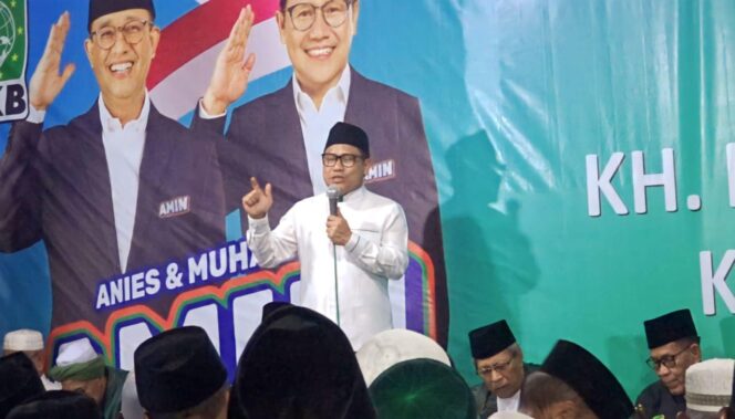 
					PRIHATIN: Calon Wakil Presiden Nomor Urut 1, Abd. Muhaimin Iskandar, mengaku prihatin jika presiden memihak dan ikut kampanye dalam pemilu. (foto: Moh. Rois)