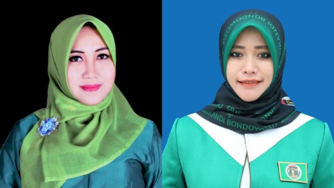 
					Dr. Lia Istifhama atau Ning Lia (jilbab hijau) dan sahabat karibnya, Siti Masyarafatul Manna Wassalwa atau Ning Ufa. (foto: istimewa).