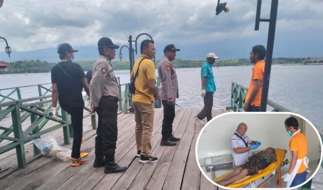 
					HEBOH: Penemuan mayat perempuan dalam posisi mengapung di danau Ranu Grati, Kab. Pasuruan, hebohkan warga dan muspika setempat. (foto: Moh. Rois).