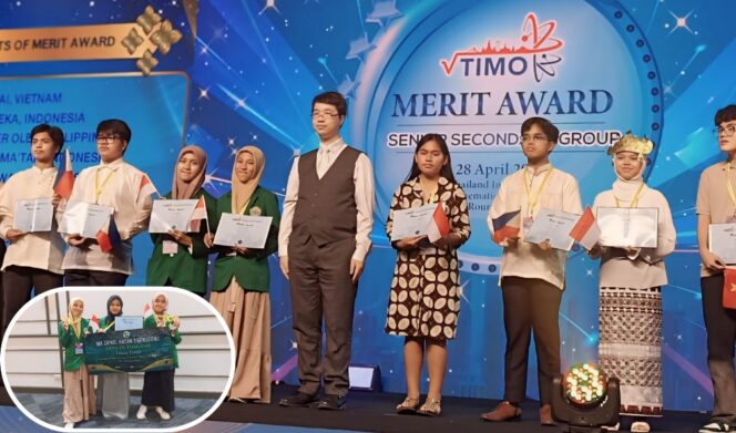 
					BERPRESTASI: Tiga santri MA Zainul Hasan Genggong Probolingo meraih Merit Award dalam  Grand Final Thailand International Mathematic Olympiad (TIMO) di Bangkok, Thailand. (foto: istimewa).