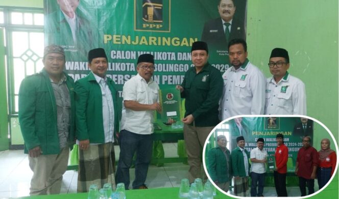 
					AMBIL FORMULIR: Perwakilan PKB dan Pertiwi mengambil formulir di Kantor DPC PPP Kota Probolinggo. (foto: Hafiz Rozani)