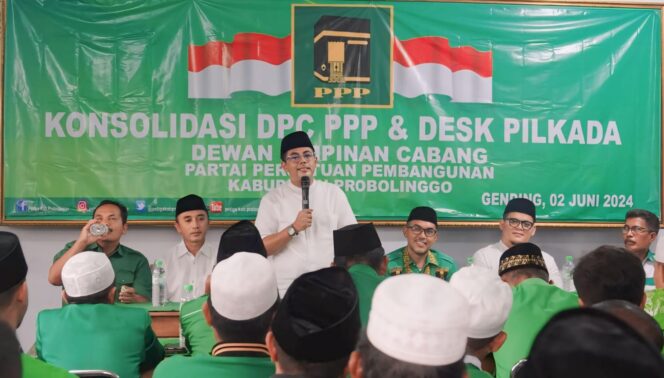 
					KOALISI: DPC PPP Kabupaten Probolinggo secara resmi menyampaikan dukungannya kepada Gus Haris dalam Pemilukada Kabupaten Probolinggo. (foto: Ali Ya'lu)