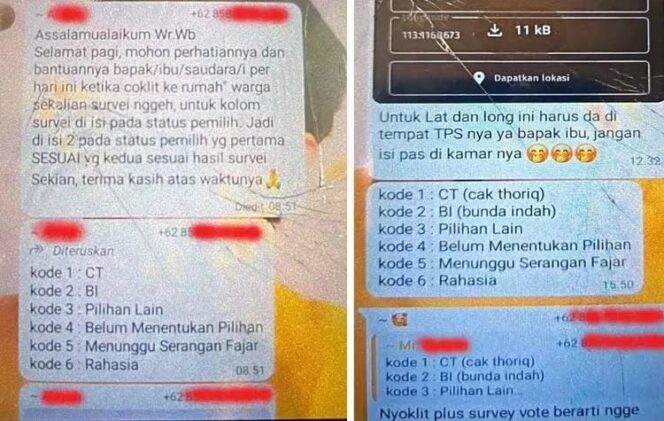 
					Tangkapan layar pengarahan kepada Pantarlih agar melakukan coklit sembari survei elektabilitas Bacakada Lumajang.