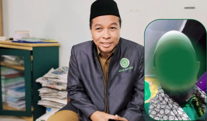 
					Sekretaris MUI Kabupaten Probolinggo, Yasin. Insert: terduga pelaku pencabulan anak dibawah umur. (foto: Ali Ya'lu).