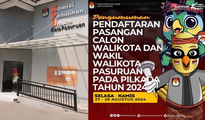 
					Pengumuman Pendaftaran Calon Wali Kota dan Wakil Wali Kota Pasuruan 2024