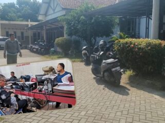 KEMALINGAN: Suasana kantor PUPR Kab. Probolinggo. Insert: Novie Surachmad saat memberikan keterangan di Mapolsek Kraksaan, Kamis (19/9/2024) sore. (foto: Ali Ya'lu).
