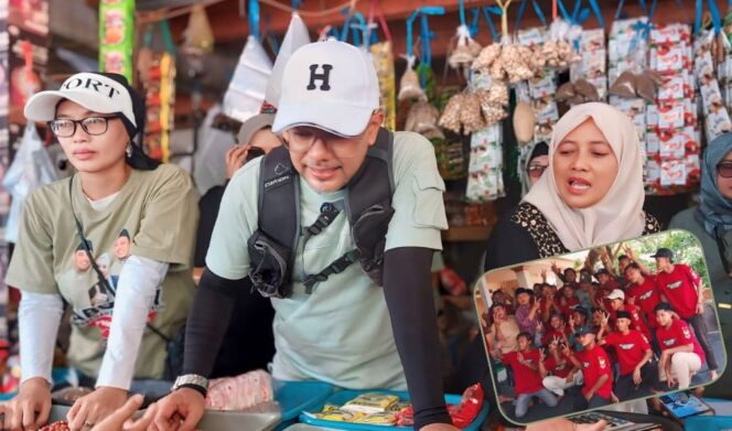 
					TAMPUNG ASPIRASI: Gus Haris saat menemui pedagang di Pasar Semampir, Kraksaan. Insert: Kelompok nelayan dan petani bersama Ra Fahmi. (foto: Moch. Rochim).
