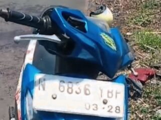 Sepeda motor Korban Pembegalan di Lumajang. (Foto : Asmadi)