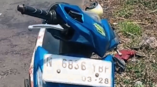 Sepeda motor Korban Pembegalan di Lumajang. (Foto : Asmadi)