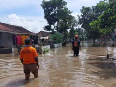 Banjir di Desa Rowokangkung Lumajang.