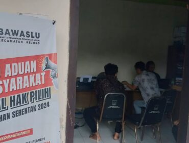 Kantor Panwascam Kecamatan Rejoso, Kabupaten Pasuruan. (foto: Moh. Rois)