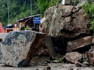 Lokasi tanah longsor di jalur Piket Nol, tepatnya di KM 58.