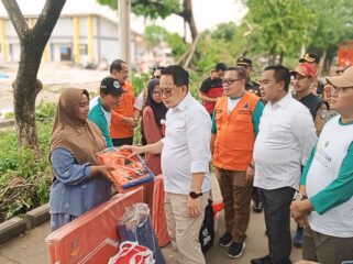 Pj Gubenur Jatim, Adhy Karyono meninjau lokasi.