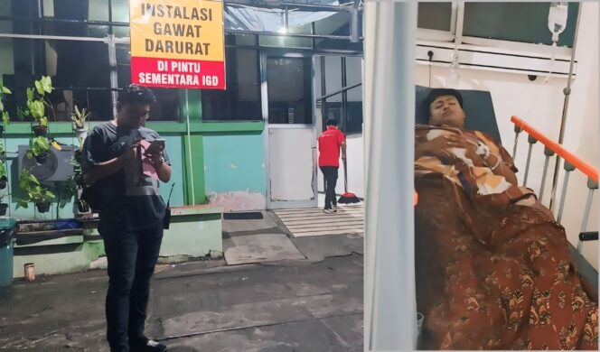 
					DIRAWAT: Pelajar korban begal dirawat di IGD RSUD dr. Moh Saleh Kota Probolinggo. Insert: Korban saat mendapat perawatan. (foto: Hafiz Rozani).