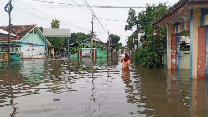 
					Banjir di Kecamatan Rejoso, Kabupaten Pasuruan belum juga surut. 