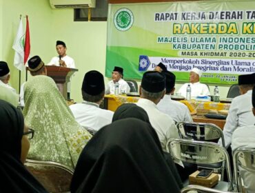 RAKERDA: Suasana pelaksanaa Rakerda V MUI Kabupaten Probolinggo. (foto: Ali Ya'lu).
