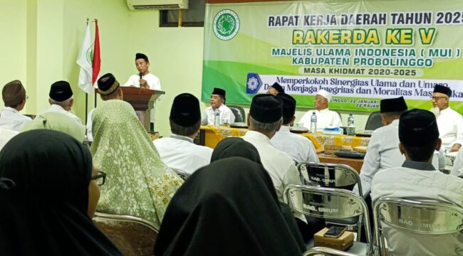 RAKERDA: Suasana pelaksanaa Rakerda V MUI Kabupaten Probolinggo. (foto: Ali Ya'lu).
