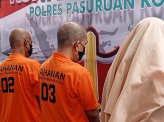 Polres Pasuruan Kota menggelar rilis kasus penipuan berkedok program Makan Bergizi Gratis (MBG).