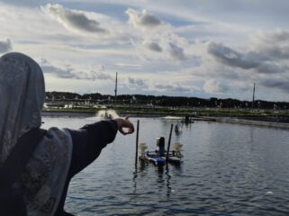 PENCEMARAN: Kondisi tambak udang mikii PT Delta Guna Sukses (DGS) di Desa Kepanjen, Kecamatan Gumukmas, Kabupaten Jember. (foto: M. Abd. Rozak Mubarok).